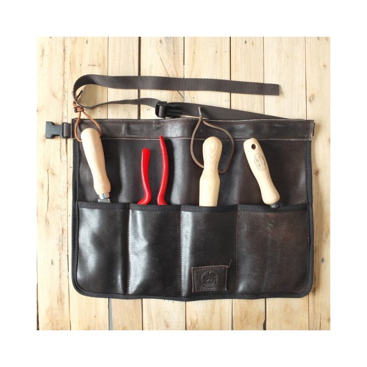 Tablier porte-outils en cuir, Gants, Tabliers & Sacs de Jardinier -  Botanique Editions