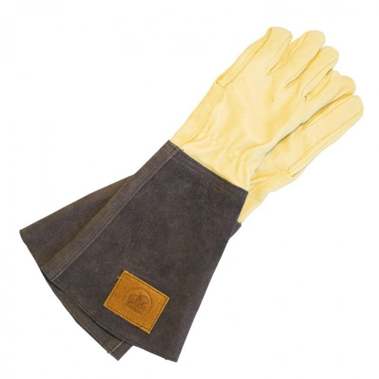 Gants de jardin en cuir avec manchette