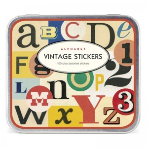 Etiquettes Autocollantes Vintage Stickers 'Alphabet'