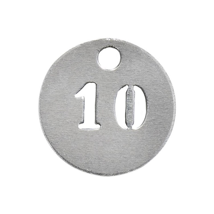 Jetons numérotés aluminium