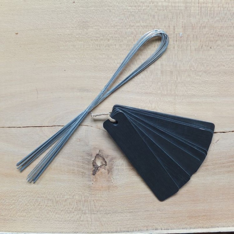 Etiquette Zinc & fil d'accroche Etiquette Zinc & fil d'accroche