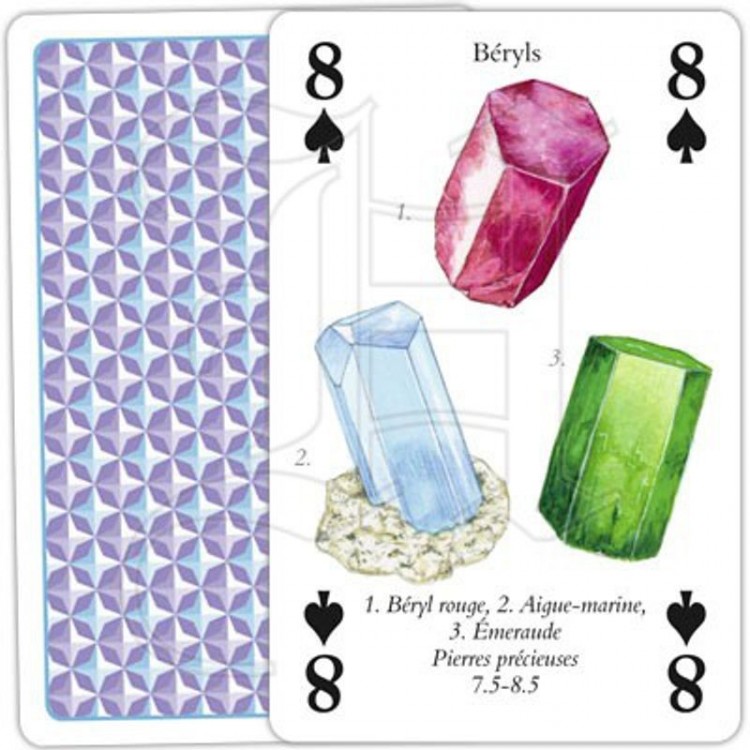 Jeu de cartes Pierres précieuses et minéraux, Heritage Playing cards