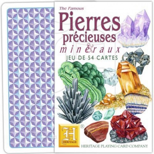 Jeu de cartes Pierres précieuses et minéraux, Heritage Playing cards