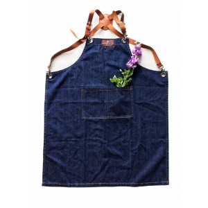 Tablier de jardin Jean Denim et cuir 2