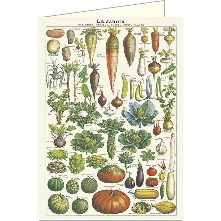 Carte Double avec Enveloppe Le Jardin
