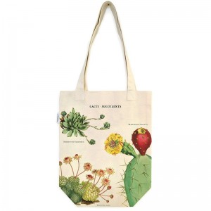 Sac en Toile Tote Bag Cactus & Succulentes-cavallini
