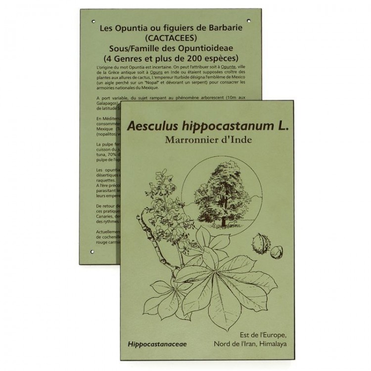 Etiquette Botanique Gravée Trespa