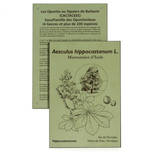 Etiquette Botanique Gravée Trespa