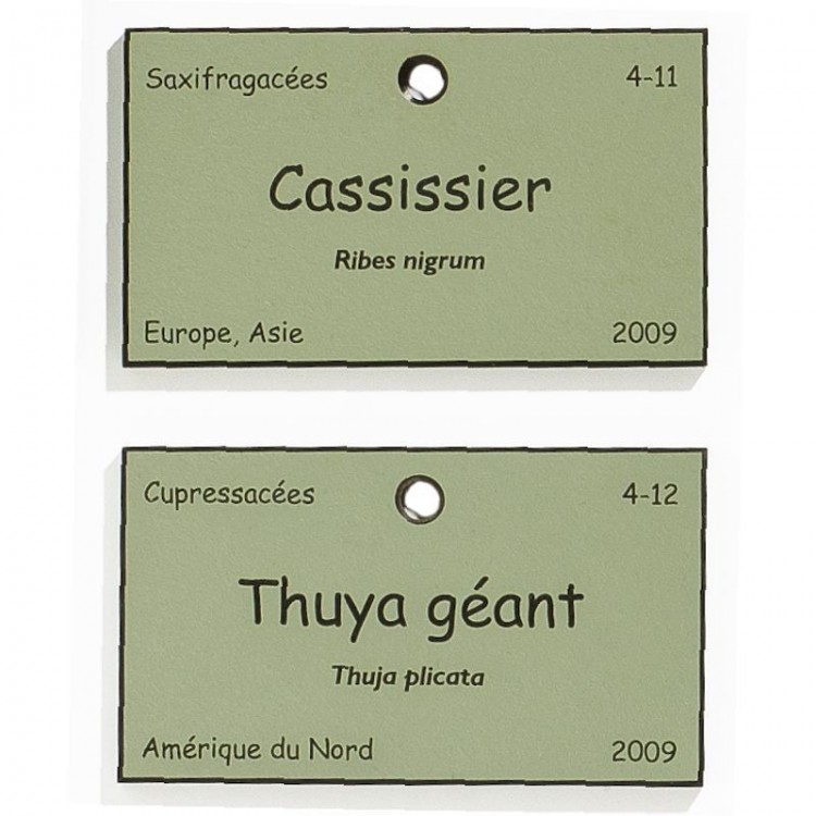 Etiquette Botanique Gravée Trespa