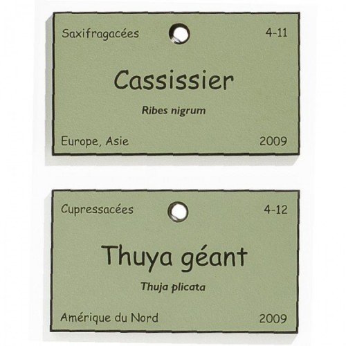 Etiquette Botanique Gravée Trespa
