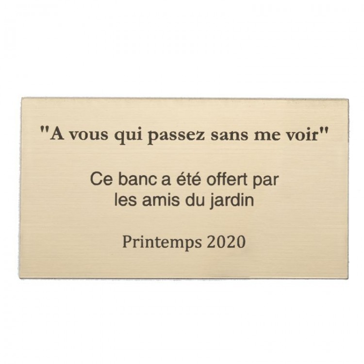 Etiquette botanique bi-couche gravée