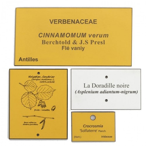 Etiquette Botanique Gravée Trespa
