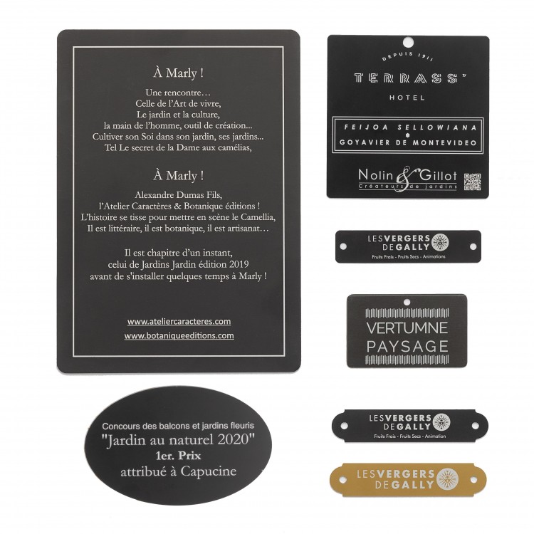 Etiquette Botanique Aluminium Anodisé...