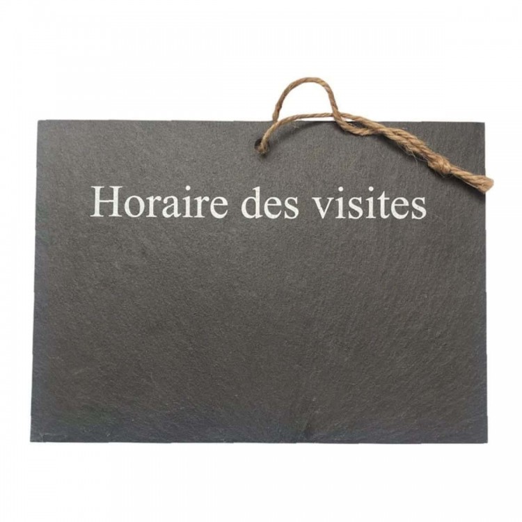 Etiquette Ardoise Horaire des visites