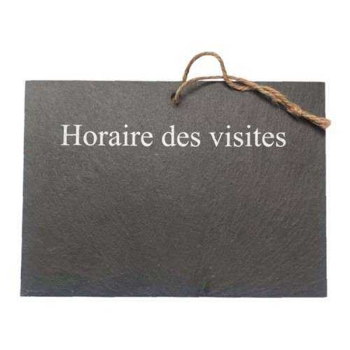 Panonceau Ardoise 'Horaire des visites' Panonceau Ardoise 'Horaire des visites'