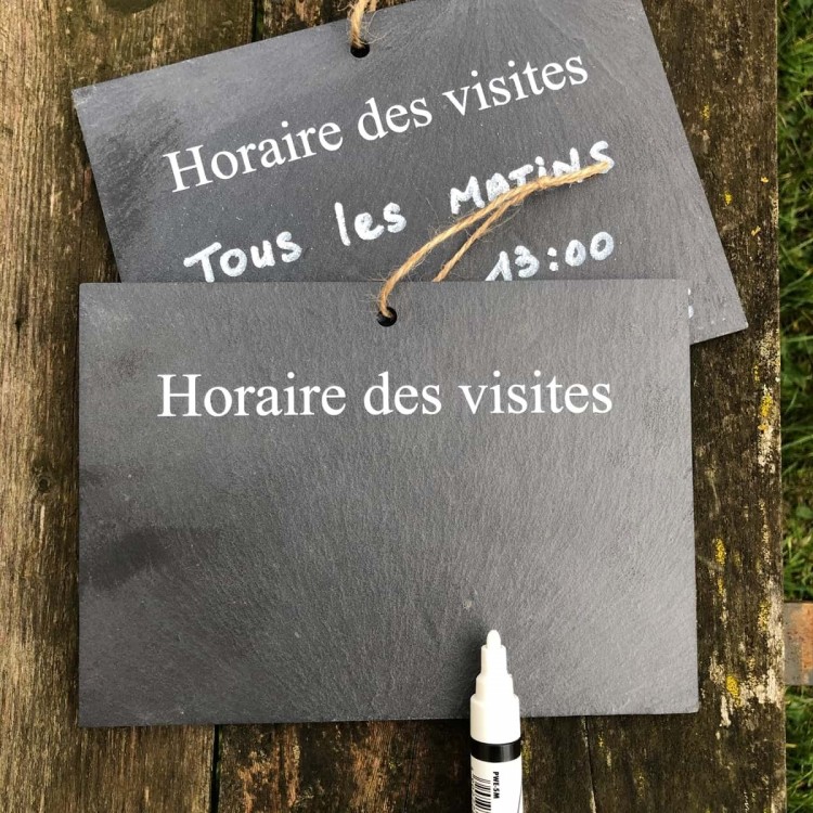 Etiquette Ardoise Horaire des visites