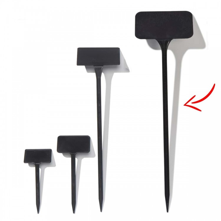 Etiquettes Plastique Noir Inclinées