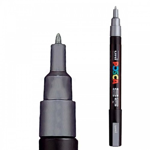 feutre Posca argent or