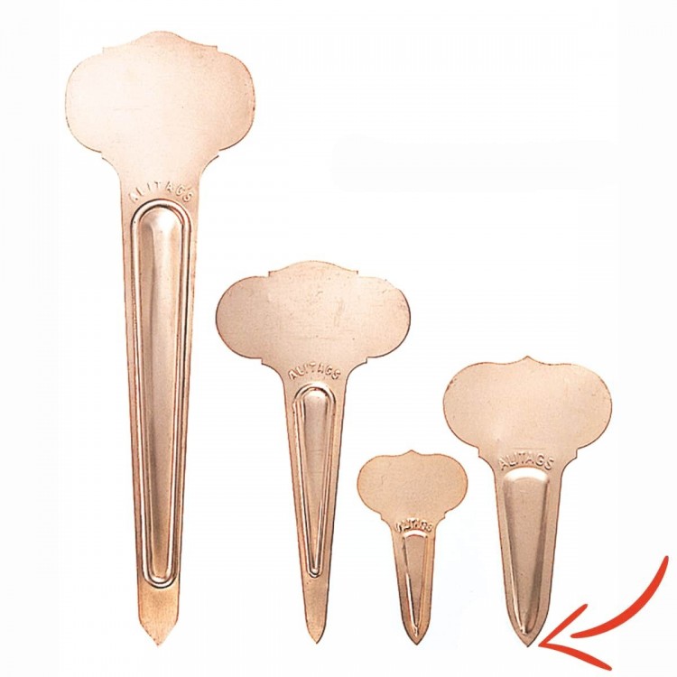 Etiquette de jardin en cuivre