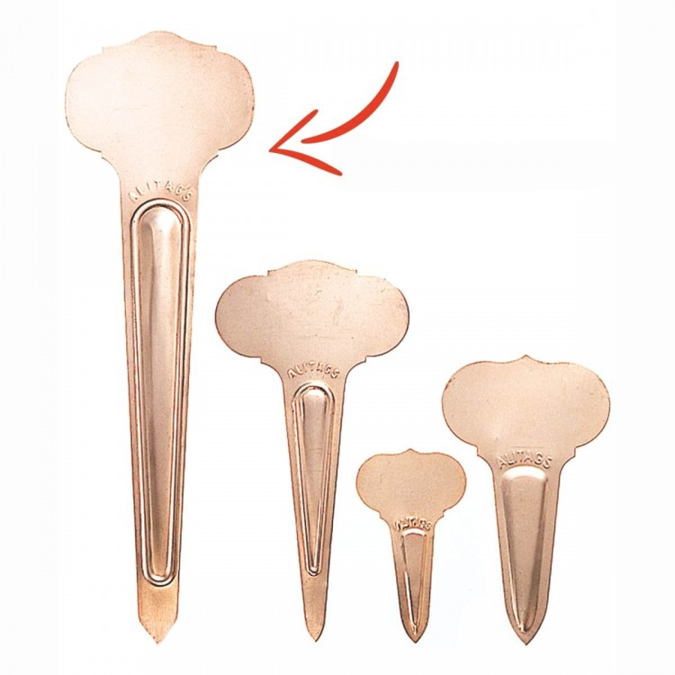 Etiquette de jardin en cuivre