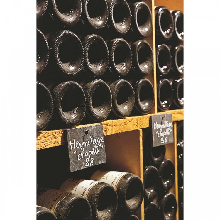 Etiquette de cave ardoise naturelle , marquage bouteille de vin :  millésimes et appellations - Botanique Editions