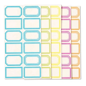 Etiquettes papier couleur autocollantes