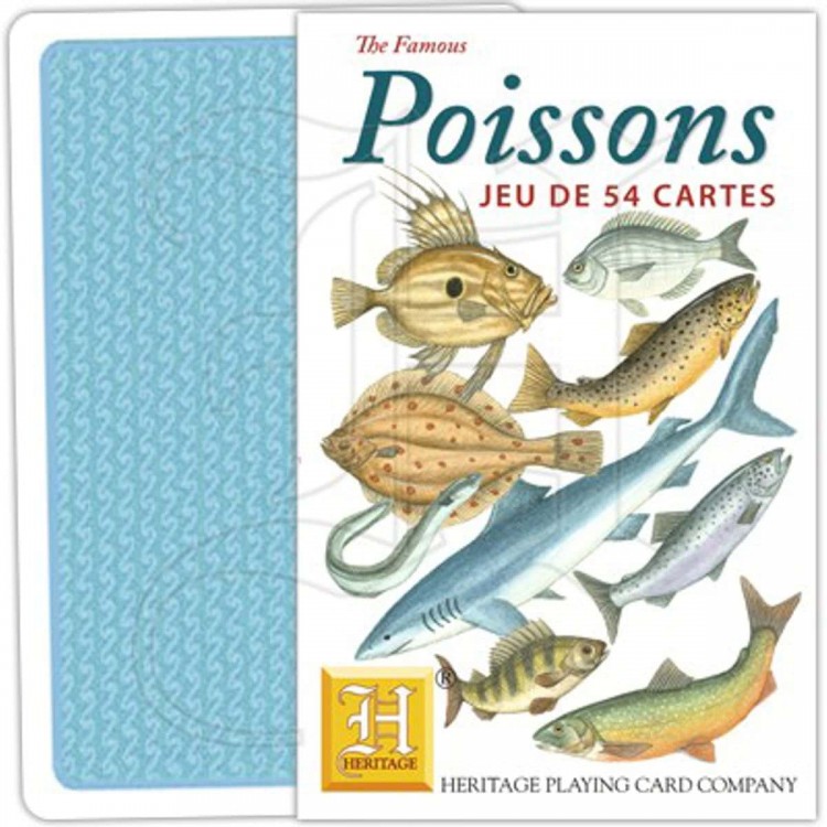 Jeu de 54 cartes poissons