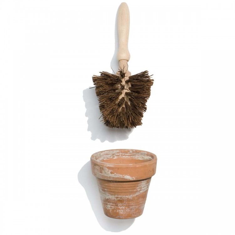 Épurateur de pot en bois avec manche en bois, brosses de nettoyage