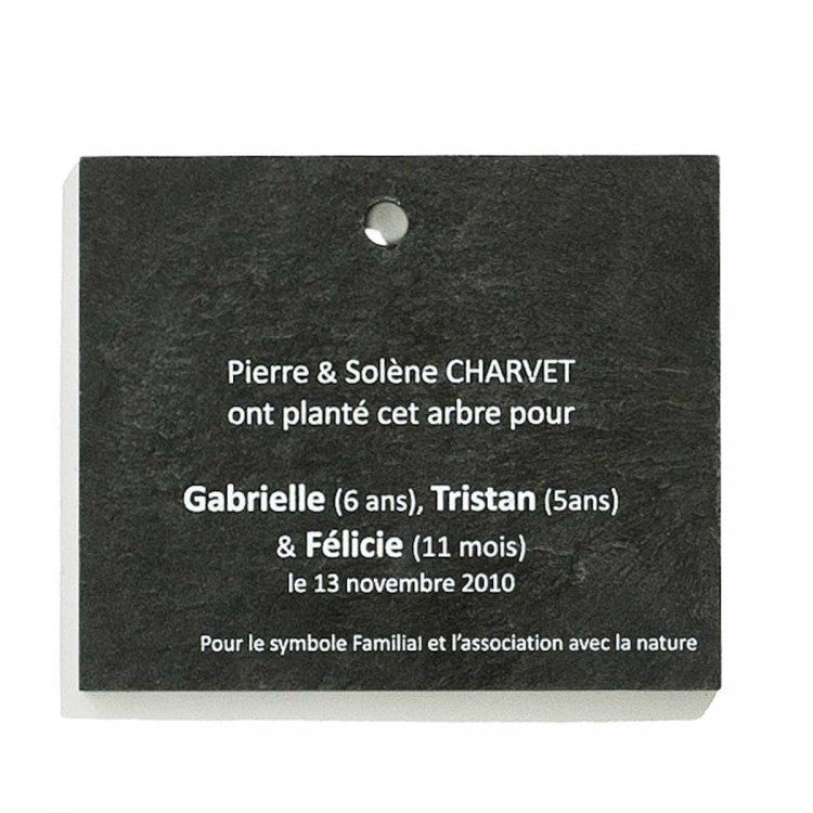 Etiquette botanique ardoise...