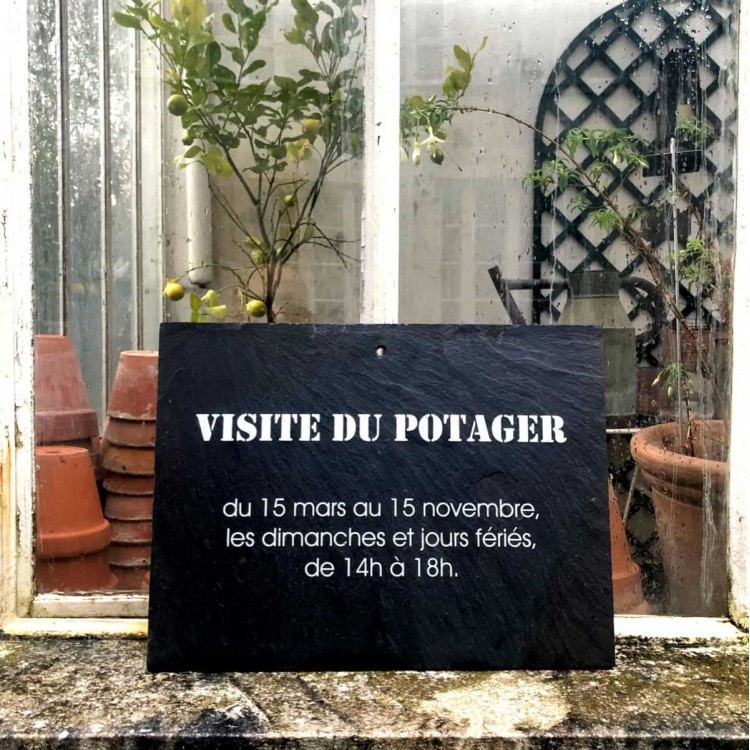 Etiquette botanique ardoise...