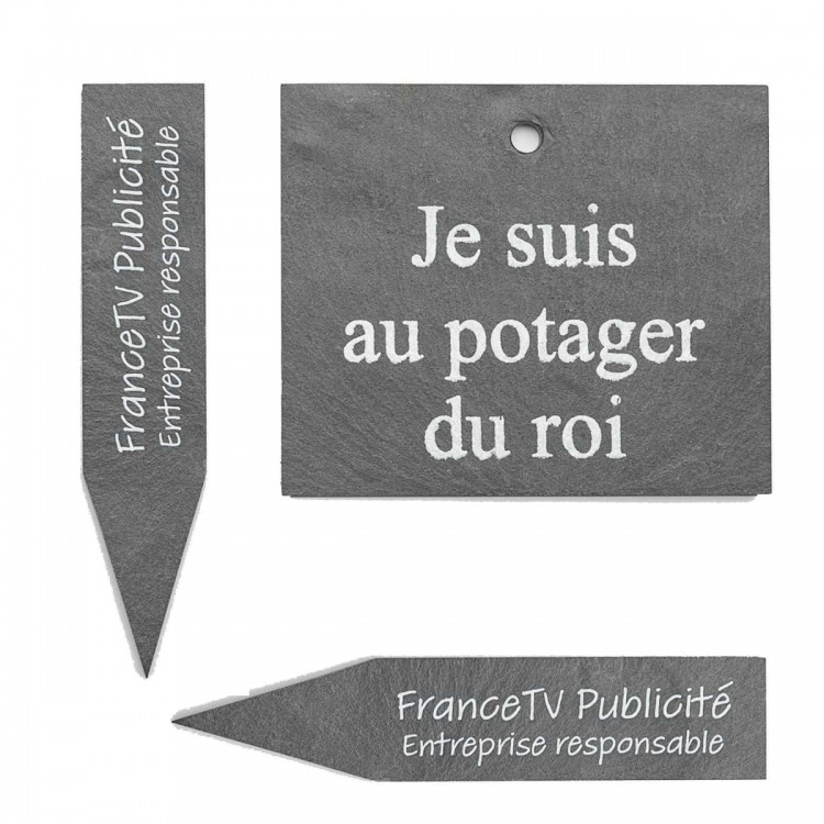 Etiquette botanique ardoise...