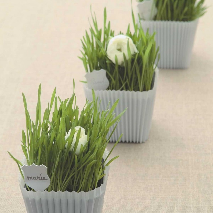 Cache-Pots Plissés Blanc