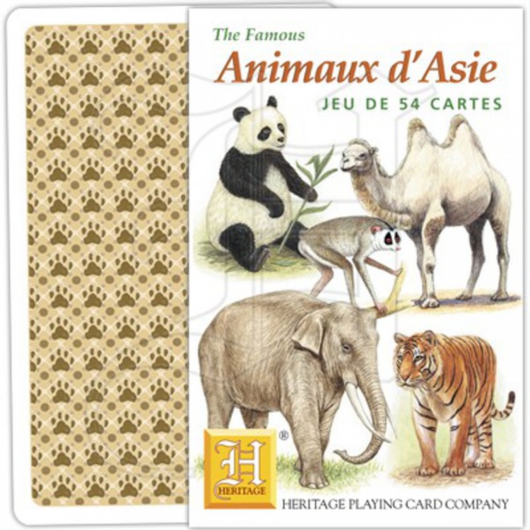 Jeu de cartes Animaux d'Asie
