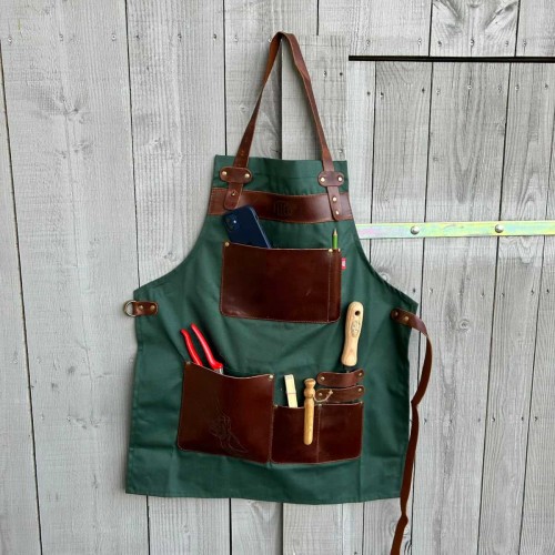 Tablier de jardin Felco 490, tablier toile et cuir