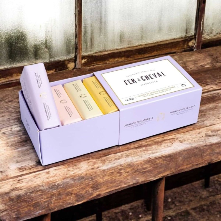Coffret de 4 Savons Doux Parfumés