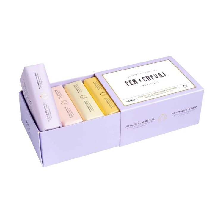 Coffret de 4 Savons Doux Parfumés