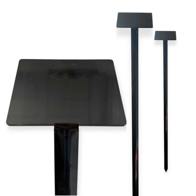 Support signalétique métal Epoxy noir 120 cm