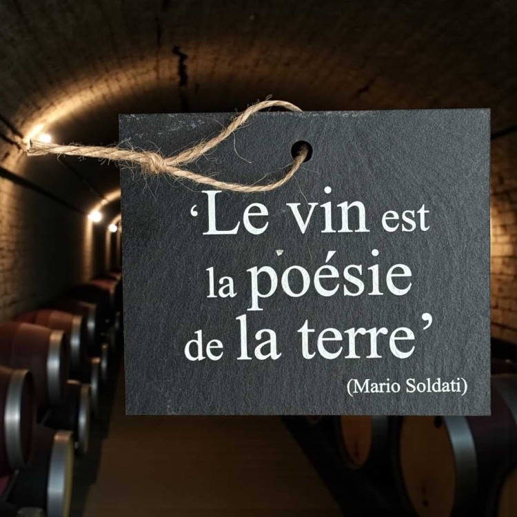 Pancarte en Ardoise Naturelle "Le vin... Pancarte en Ardoise Naturelle "Le vin...