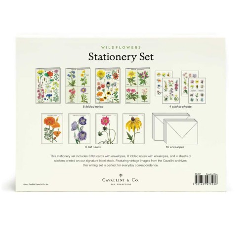 Coffret de cartes Wildflowers illustrées de fleurs sauvages – Cavallini & Co.