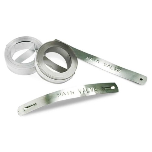 Ruban inox non adhésif Dymo 12 mm pour pince Rhino M1011 étiquettes métalliques jardin